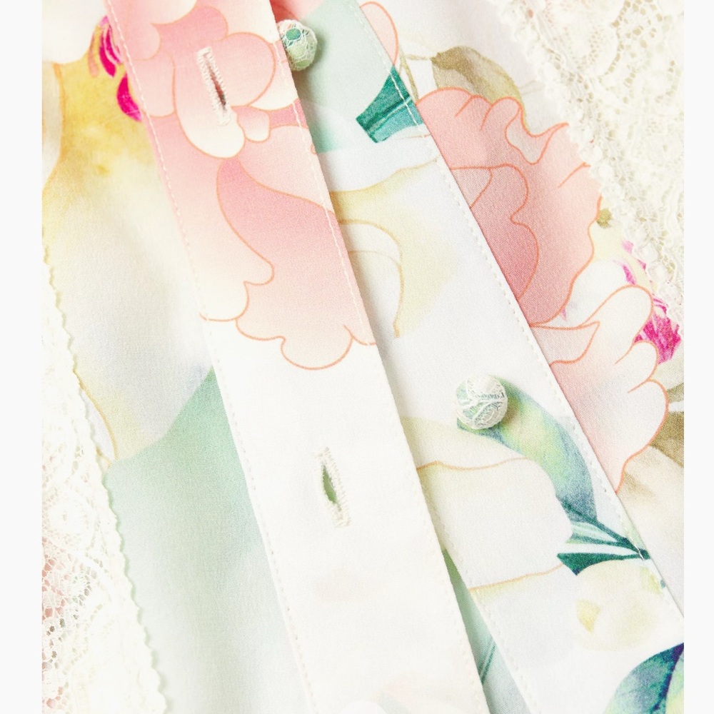 JOHNNY WAS Ruksana Floral Silk Shirt - Picture 5 of 5